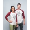 Baseball T-shirt burgundy GORILLA OPS INKED collection for men and women