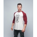 Baseball T-shirt unisexe bordeaux FRENCH WOD| VERY BAD WOD x WILL LENNART TATOO