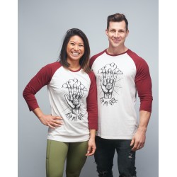 Baseball tee unisex burgundy FRENCH WOD| VERY BAD WOD x WILL LENNART TATOO