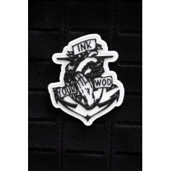 Patch PVC 3D velcro blanc INK YOUR WOD pour athlète | VERY BAD WOD