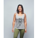 Women's tank grey SKULL| VERY BAD WOD x WILL LENNART TATOO