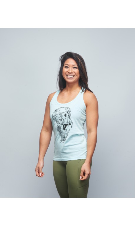Débardeur Femme vert clair SKULL| VERY BAD WOD x WILL LENNART TATOO