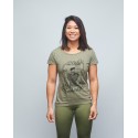 Training T-shirt heather green FRENCH WOD for women | VERY BAD WOD x WILL LENNART TATOO