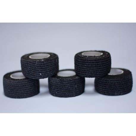 Pack de 5 Finger Tape Noir 2.5 mm x 4.5 m Taille unique