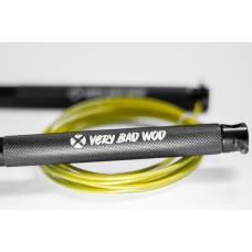 Corde à sauter noire câble jaune Speed + | VERY BAD WOD
