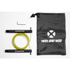 Corde à sauter noire câble jaune Speed + | VERY BAD WOD
