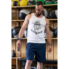 Training tank white INK YOUR WOD for men | VERY BAD WOD x WILL LENNART TATOO